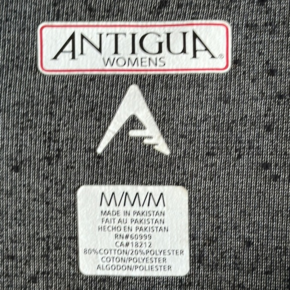 Antigua trending black/gray velour track suit, size M - Picture 3 of 8